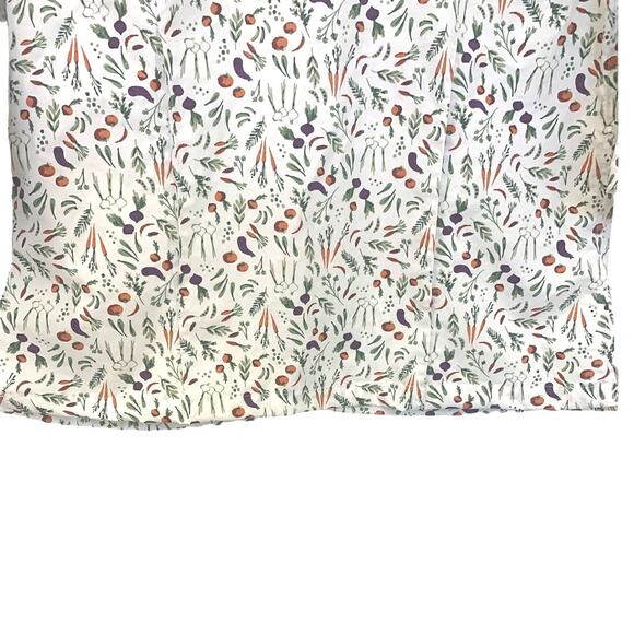 Land's End Button Up Shirt 10 White Womens 3/4 Sleeves Supima Cotton Novelty - Picture 9 of 9